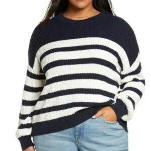 Treasure & Bond Stripe Cotton Rib Sweater